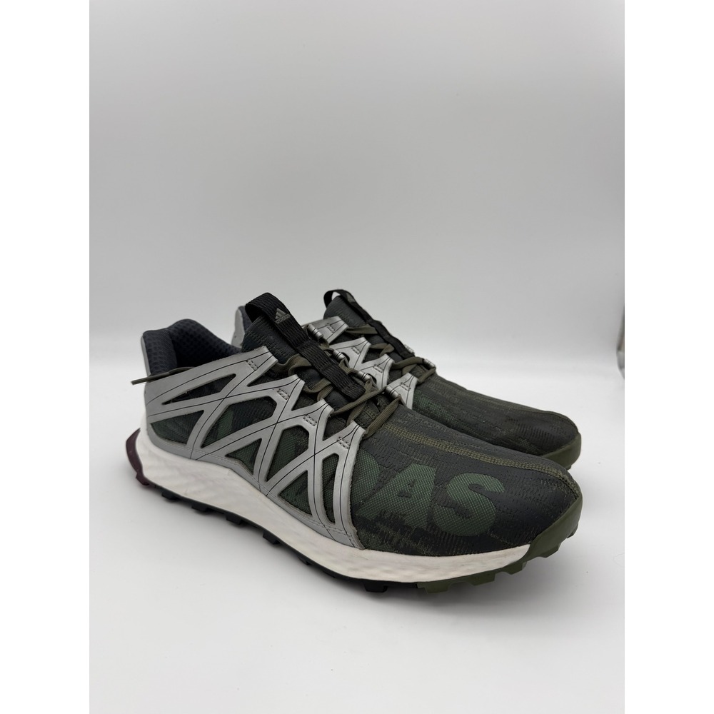 Adidas Galaxy Trail Mens Running Shoes Green Silver AQ7511 Size 13